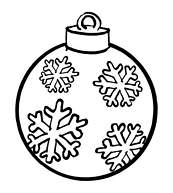 coloriage boule de noel avec flocon de neige